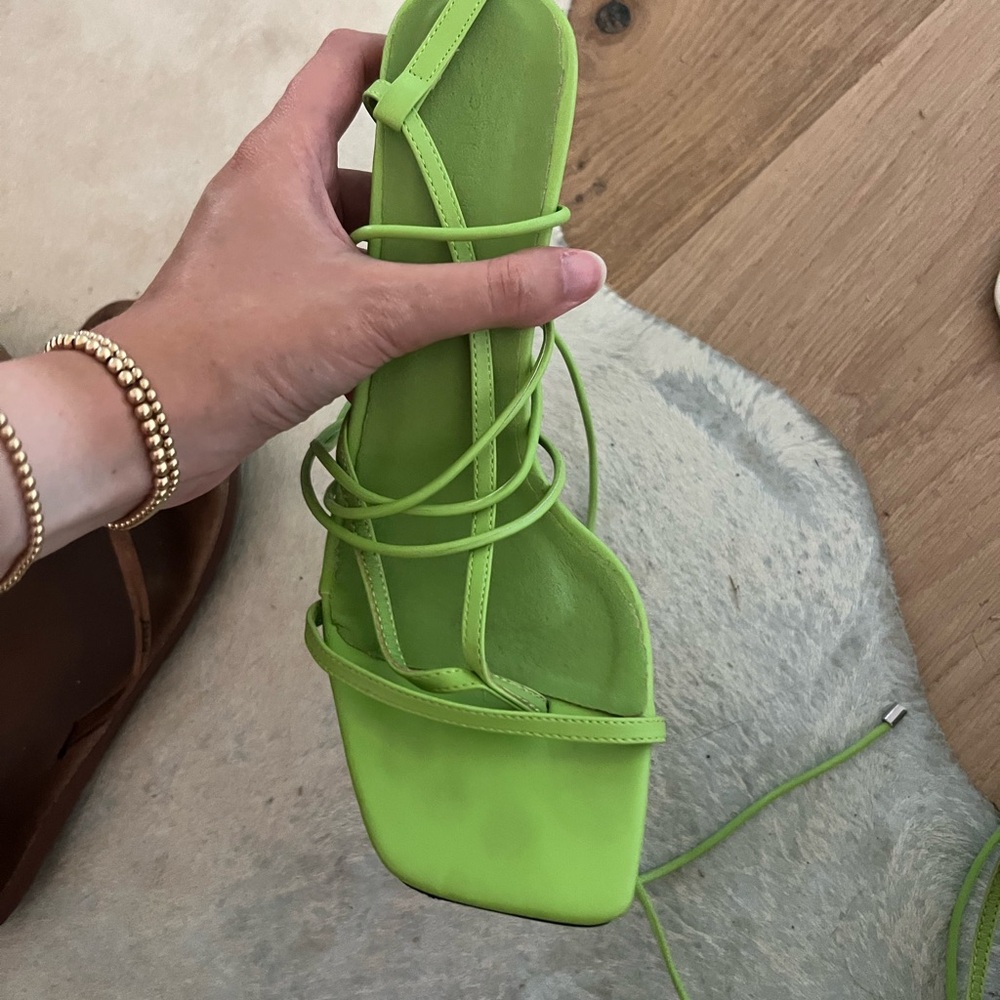 Green Billini Wrap up heels